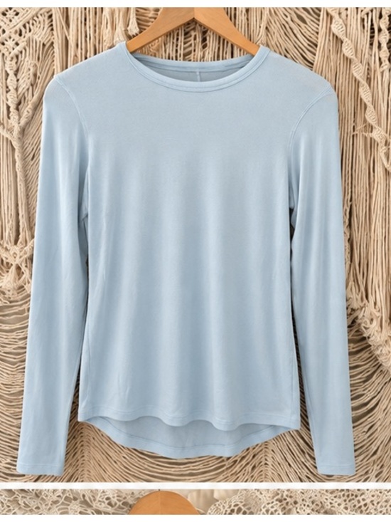 lululemon athletica Tops - lululemon athletica Lightweight Long Sleeve Tee - Porcelain Blue